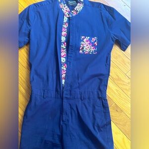 Romper Jack Navy Rose Romper Jumpsuit Mens Large Shorts One Piece
